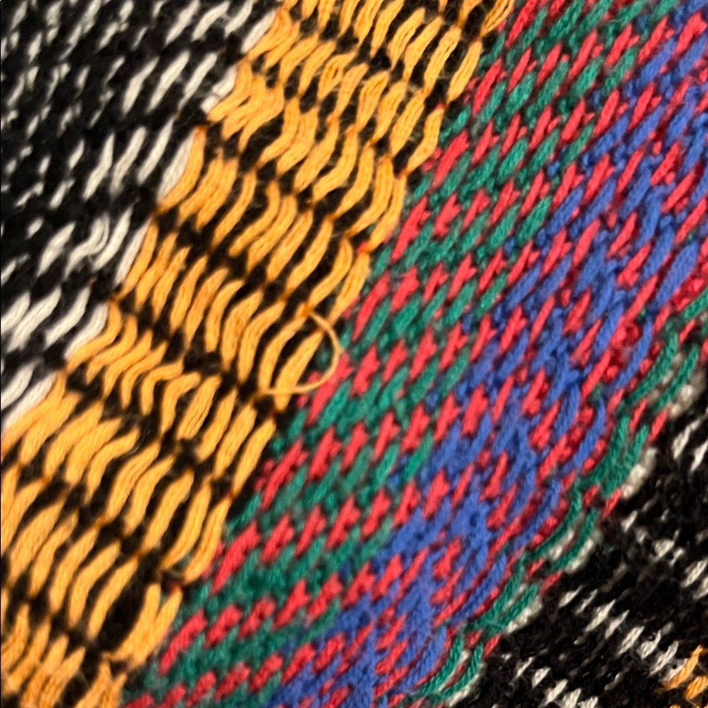 Woven Multicolor Open-Front Cardigan Sweater - Picture 4 of 4